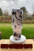 Load image into Gallery viewer, Black/white Cow 40oz Tumbler