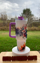 Load image into Gallery viewer, Skull/flowers 40oz Tumbler