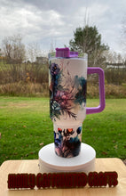 Load image into Gallery viewer, Skull/flowers 40oz Tumbler