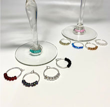 Load image into Gallery viewer, Custom Wire Beaded Wine Glass Charm