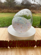 Load image into Gallery viewer, Winter Themed Glitter Wine Glass