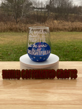 Load image into Gallery viewer, Winter Themed Glitter Wine Glass