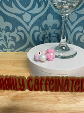 Load image into Gallery viewer, Flower/Initial Beaded Wine Glass Charm