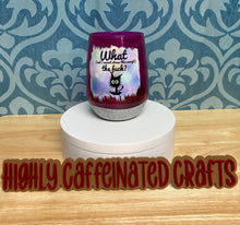 Load image into Gallery viewer, WTF Glitter Wine Glass