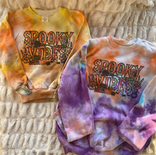 Load image into Gallery viewer, Spooky Vibes Tie Dyed Sweatshirts- Toddler