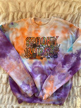 Load image into Gallery viewer, Spooky Vibes Tie Dyed Sweatshirt Youth