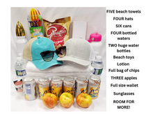 Load image into Gallery viewer, Sun, Sea, Drinks Beach bag w/ built in cooler