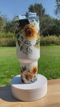 Load and play video in Gallery viewer, Sunflowers Themed 40oz Tumblers