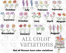 Load image into Gallery viewer, Birth Flower Bouquets