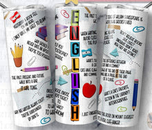 Load image into Gallery viewer, School Subject Tumbler