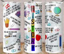 Load image into Gallery viewer, School Subject Tumbler