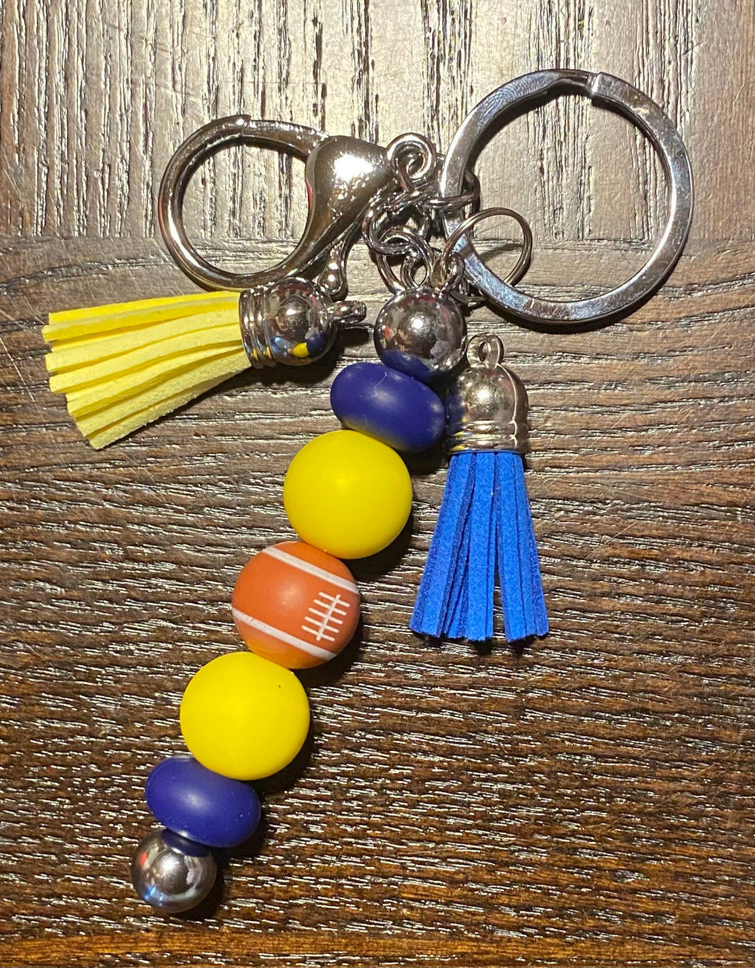 Sports Beaded Straight Keychains