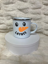 Load image into Gallery viewer, Snowman Face Tin  Mug
