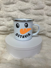 Load image into Gallery viewer, Snowman Face Tin  Mug
