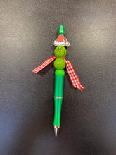 Load image into Gallery viewer, Green Guy Themed Christmas Beaded Pens
