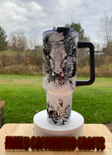 Load image into Gallery viewer, Black/white Cow 40oz Tumbler
