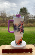 Load image into Gallery viewer, Skull/flowers 40oz Tumbler
