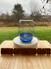 Load image into Gallery viewer, Winter Themed Glitter Wine Glass
