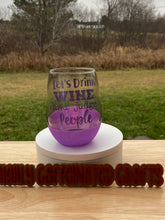 Load image into Gallery viewer, Lets Drink Wine Glitter Wine Glass
