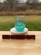 Load image into Gallery viewer, Lets Drink Wine Glitter Wine Glass
