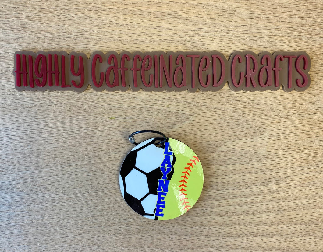 Split Sports Ball Bag Tag