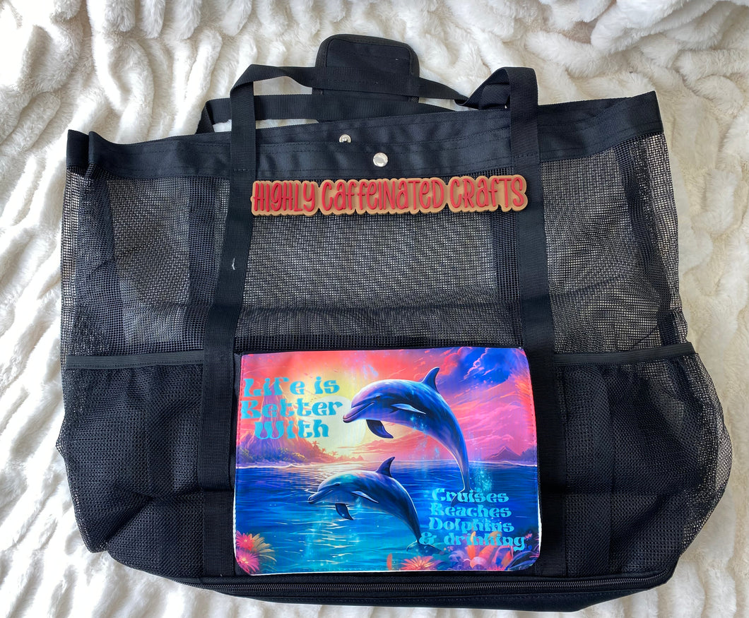 Life Is Better Beach bag w/ built in cooler