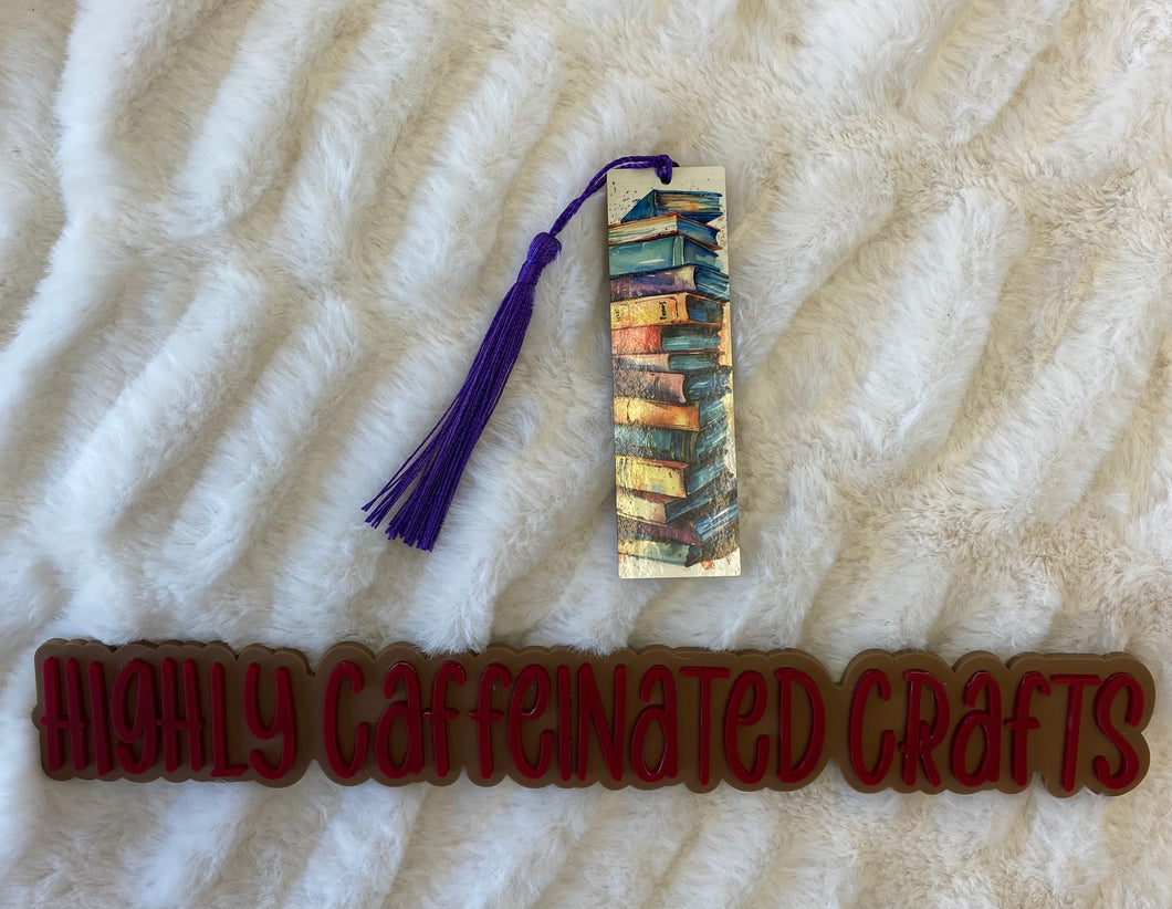 Book Themed Wooden Bookmark