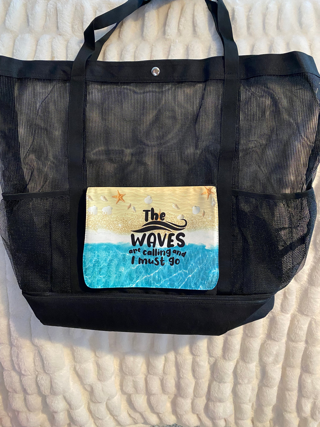 Waves Are Calling Beach bag w/ built in cooler