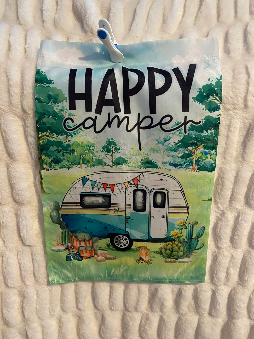 Happy Camper Garden Flag