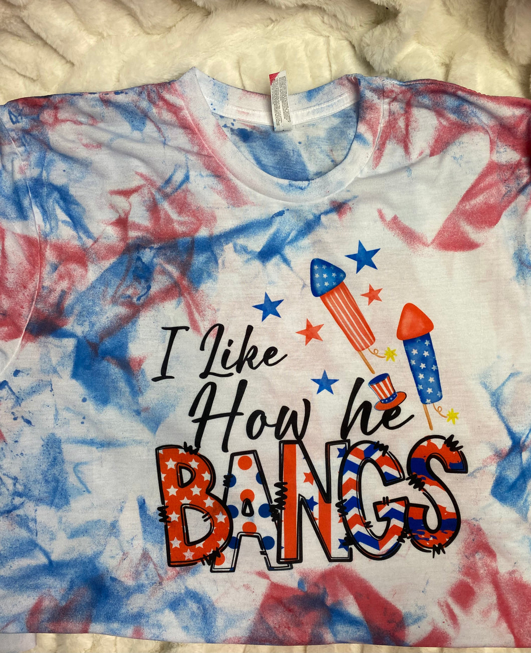 Couples 4th of July tie dyed Tees