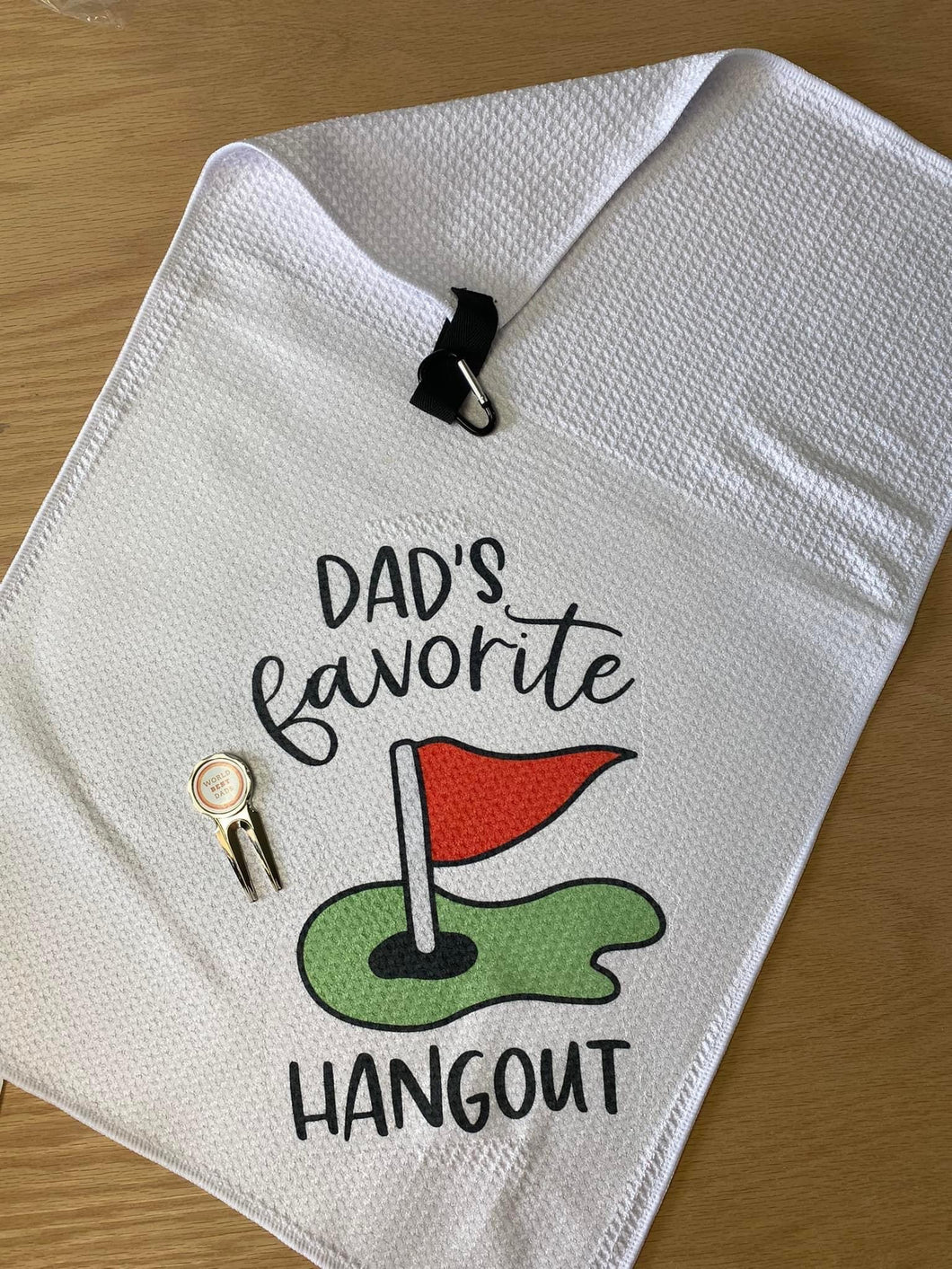 Golf Towel w/ divot tool & putter cover