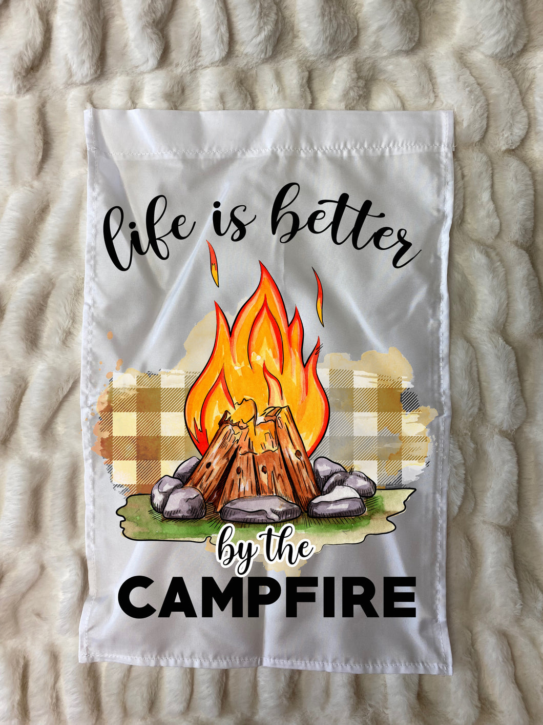 Better by the campfire Garden Flag