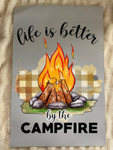 Load image into Gallery viewer, Better by the campfire Garden Flag

