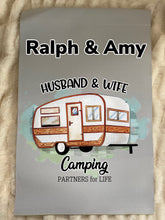 Load image into Gallery viewer, Husband/wife camping partners Garden Flag
