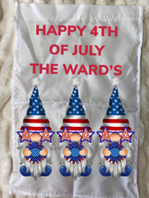 Load image into Gallery viewer, Happy 4th Gnomes Garden Flag
