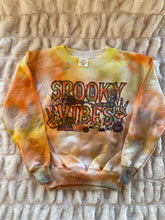 Load image into Gallery viewer, Spooky Vibes Tie Dyed Sweatshirt Youth
