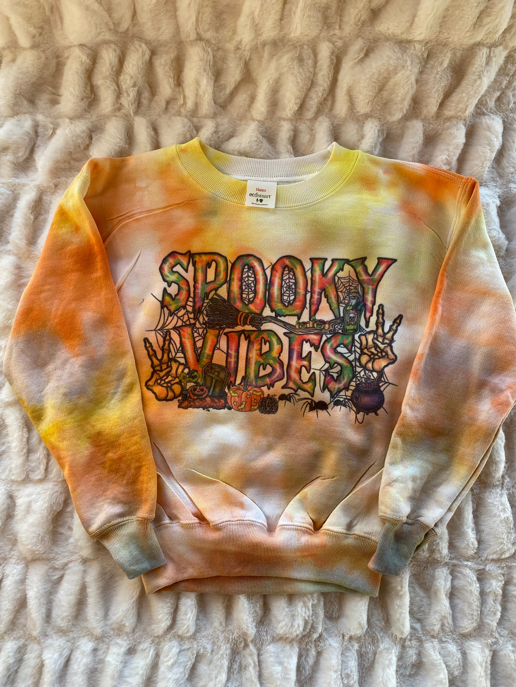 Spooky Vibes Tie Dyed Sweatshirt Youth