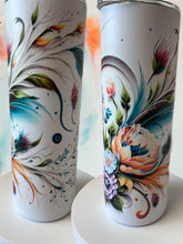 Load image into Gallery viewer, Textured Painted Colorful Flowers Tumbler

