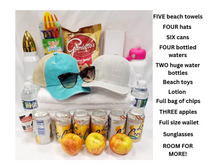 Load image into Gallery viewer, Sun, Sea, Drinks Beach bag w/ built in cooler
