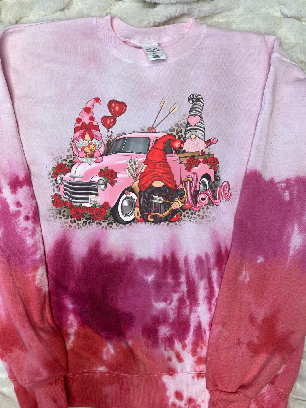 Gnomes & pink truck sweatshirt