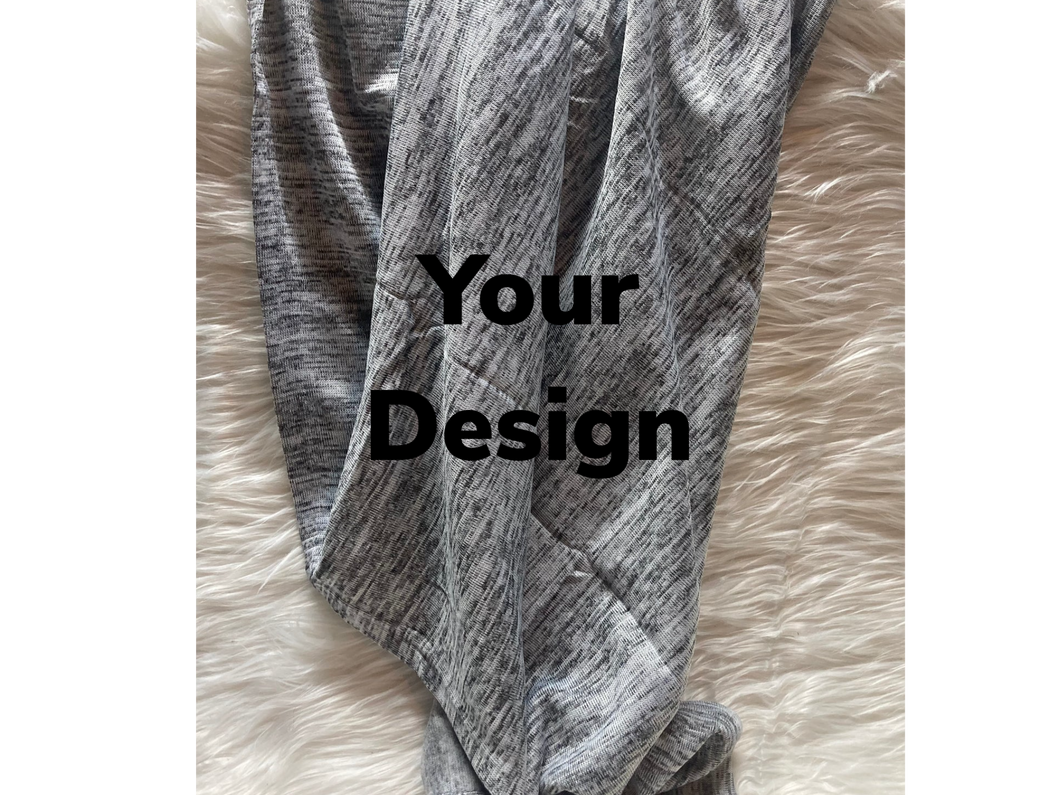 Heather grey throw blanket