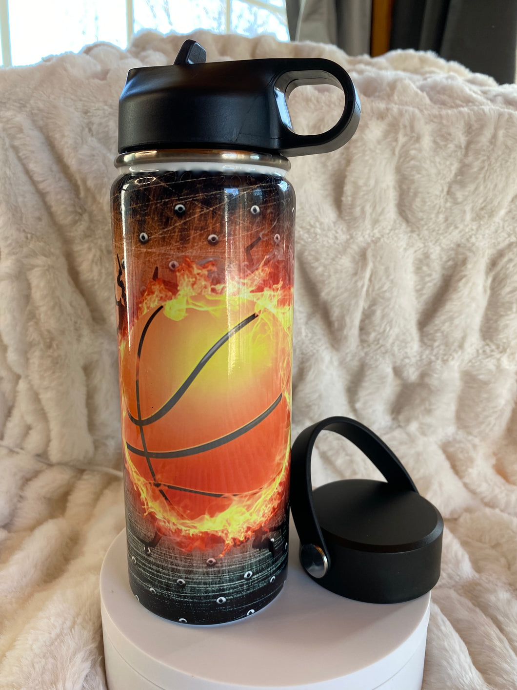 Basketball themed water bottle tumblers